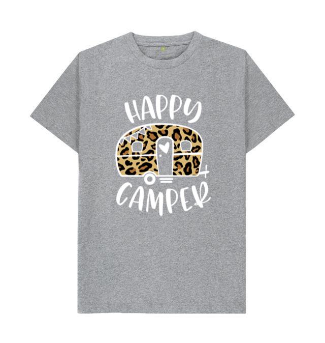 Happy Camper Leopard Camping T-Shirt