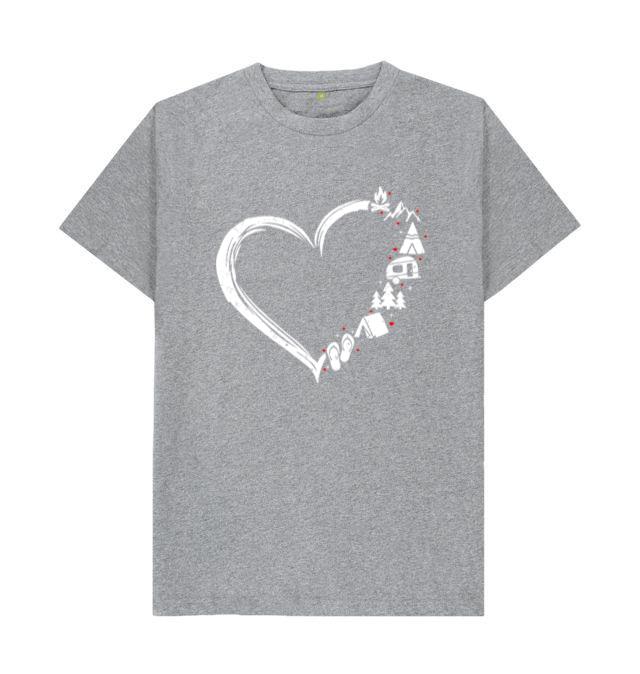 Heart Camping And Hiking T-Shirt