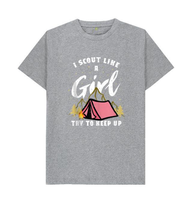 I Scout Like A Girl Try To Keep Up Camp T-Shirt