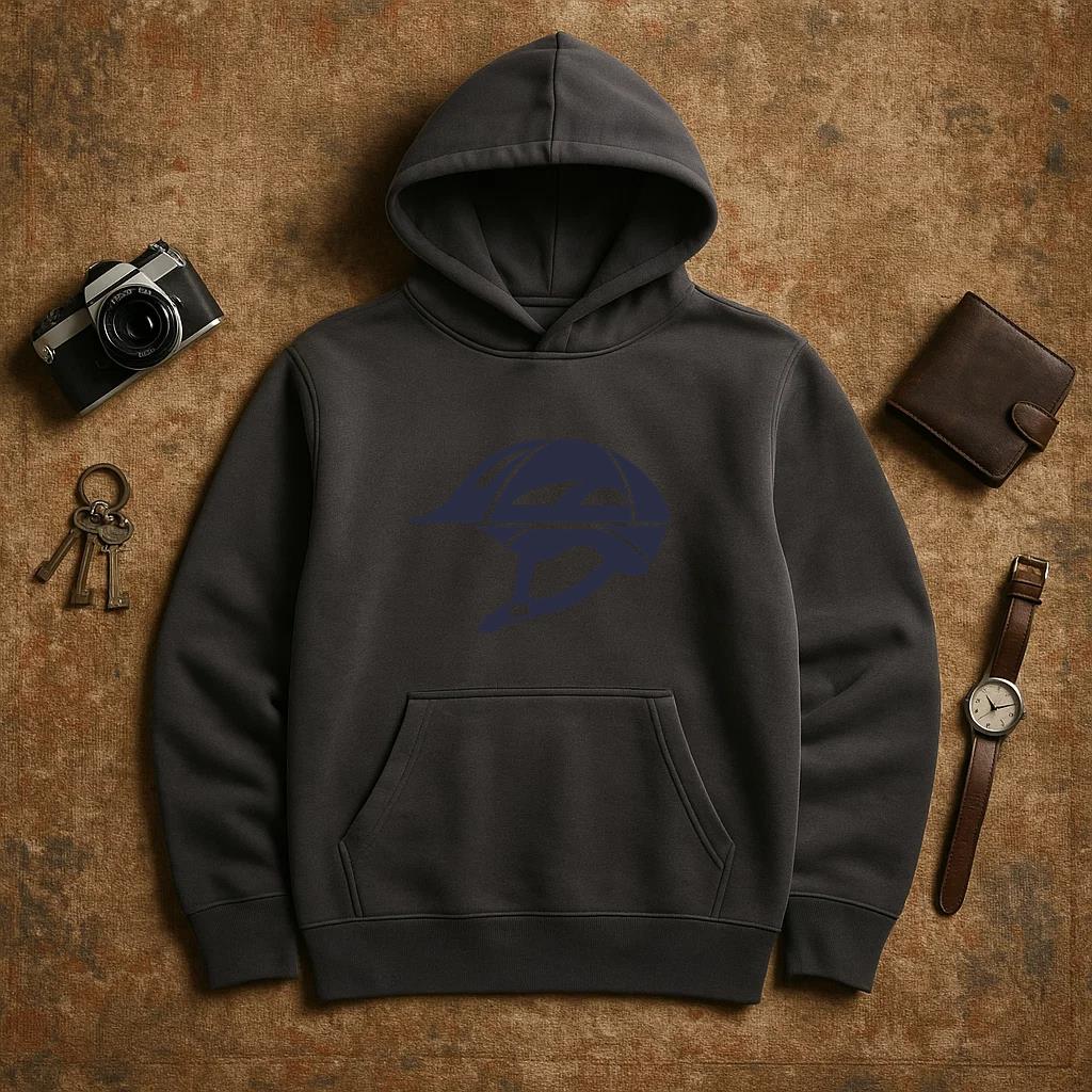 Bicycle Helmet Cut Out Hoodie