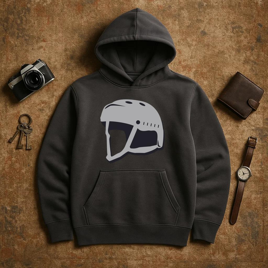 Bicycle Helmet Flat Design Hoodie