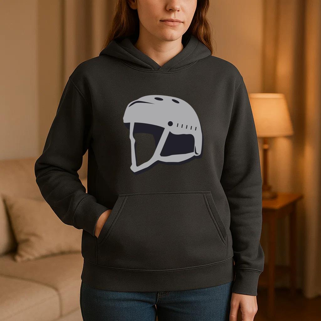 Bicycle Helmet Flat Design Hoodie - Image 3