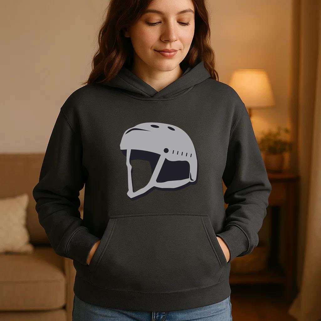 Bicycle Helmet Flat Design Hoodie - Image 2