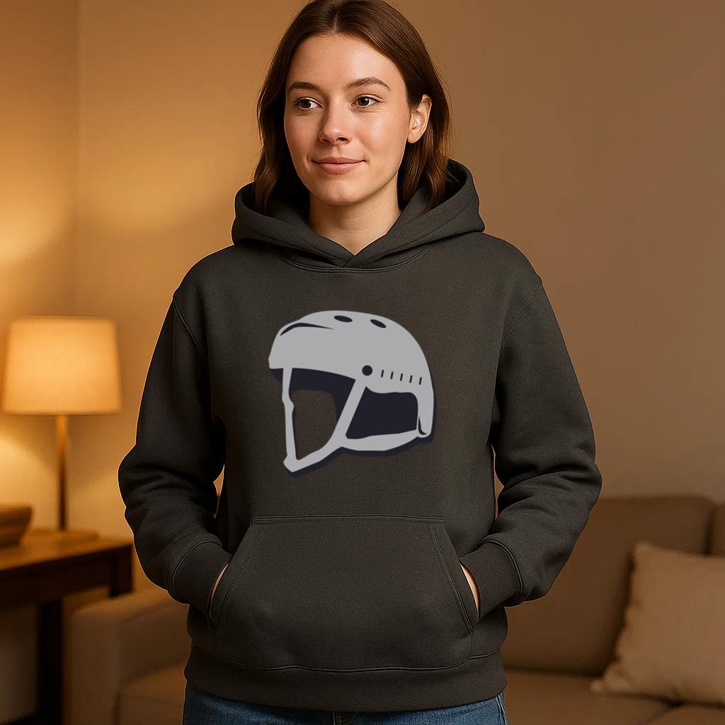 Bicycle Helmet Flat Design Hoodie - Image 4
