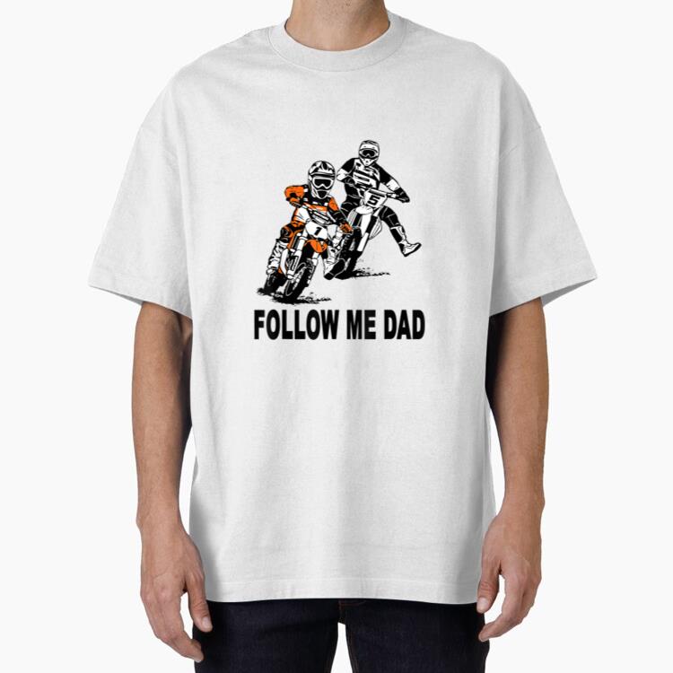 Father And Son Motocross Bike Oversized T-Shirt