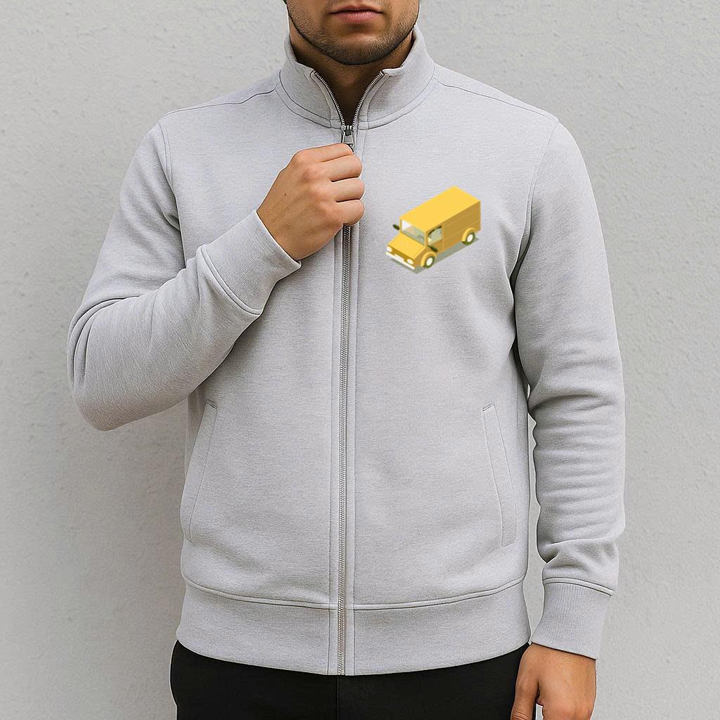 Isometric Transport Yellow Minibus Jacket - Image 3