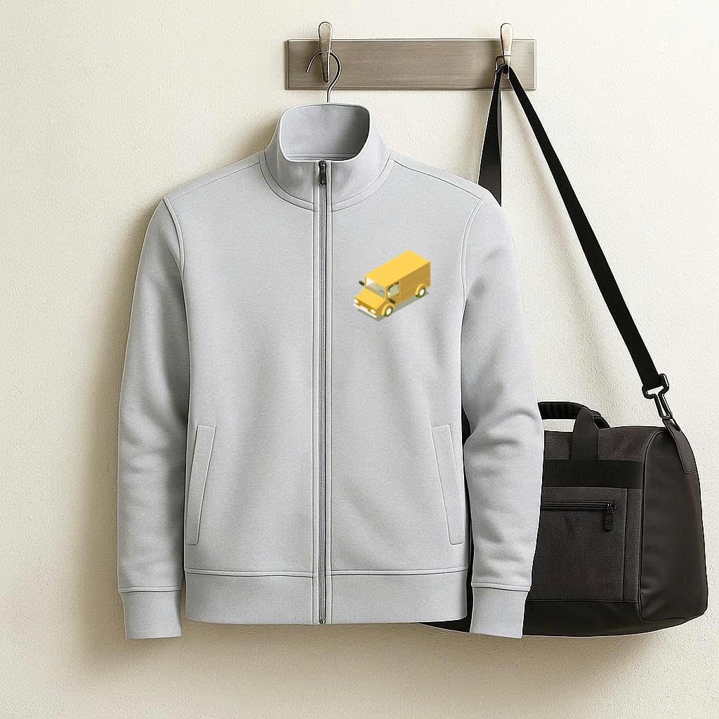 Isometric Transport Yellow Minibus Jacket - Image 2