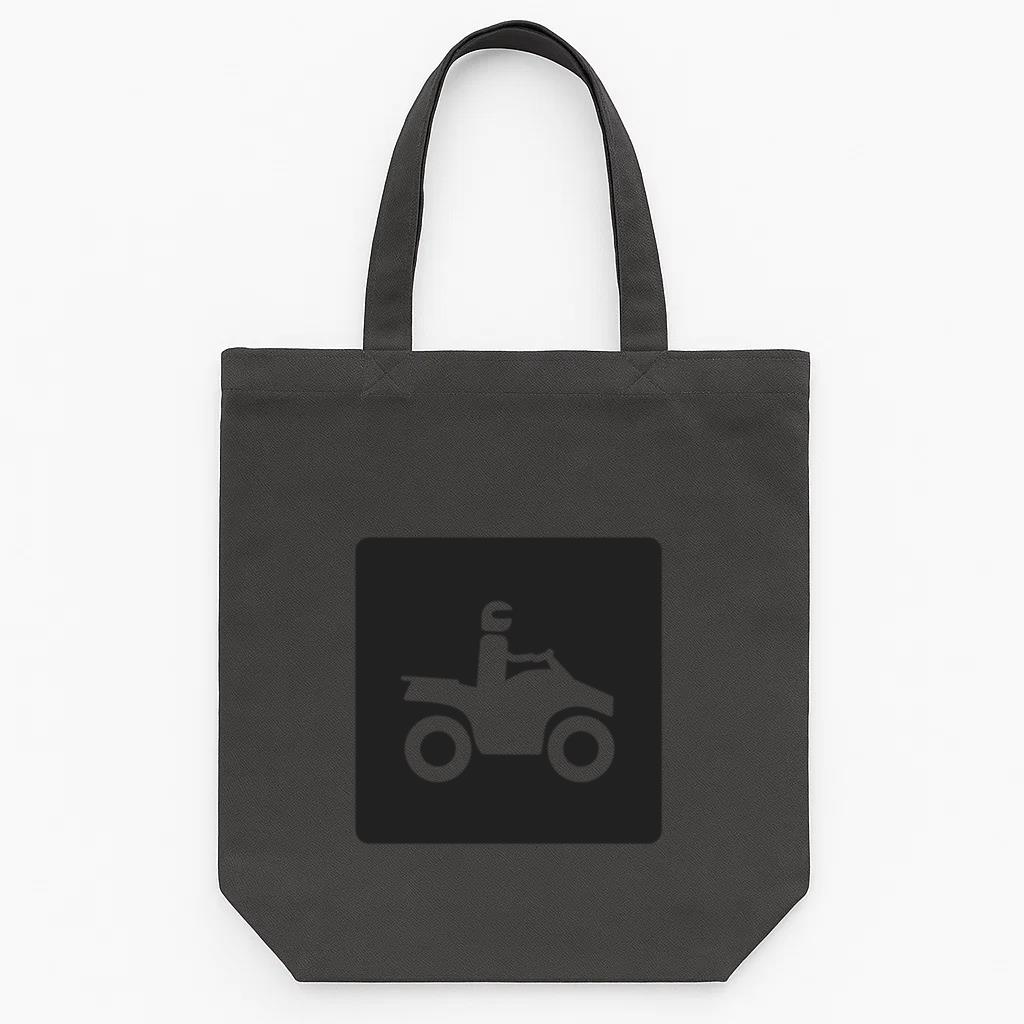 Man Riding A Motorbike Square Icon Motorbike Tote Canvas Bag