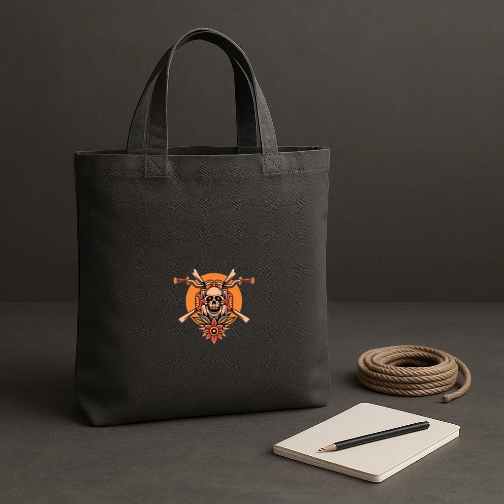 Mechanic Motorbike Happy Modern Tote Canvas Bag - Image 2