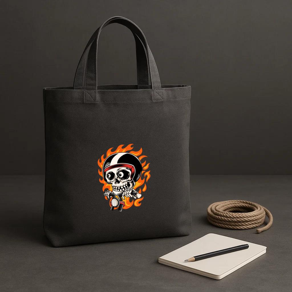 Mechanic Motorbike Joyful Modern Tote Canvas Bag - Image 2