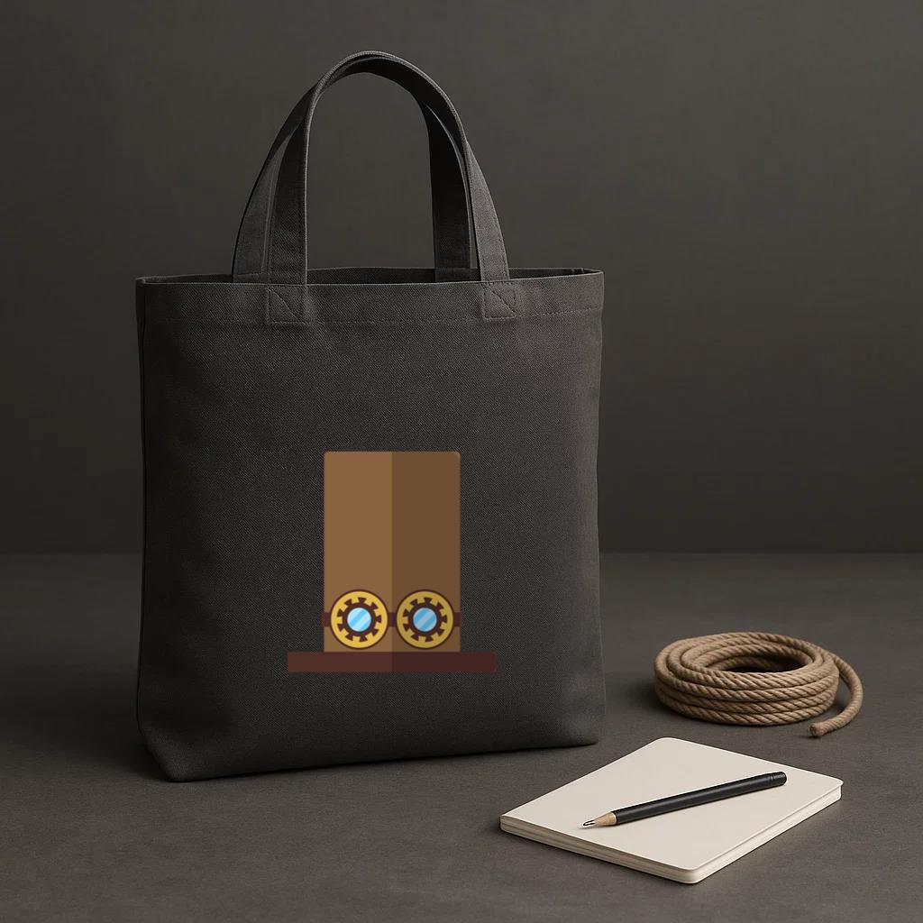 Mechanism Cogwheel Gear Wheel Gear Pinion Flat Tote Canvas Bag - Image 2