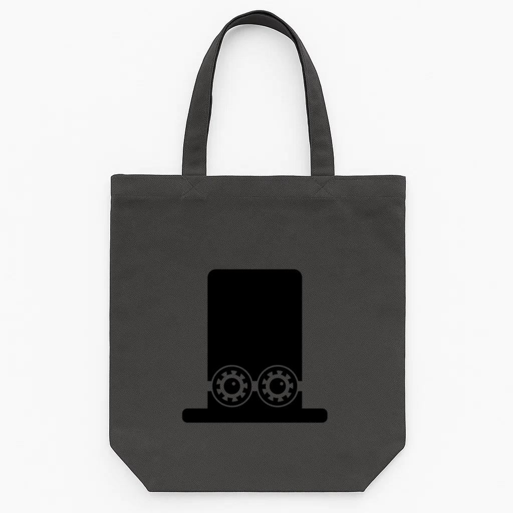 Mechanism Cogwheel Gear Wheel Gear Pinion Silhouette Tote Canvas Bag