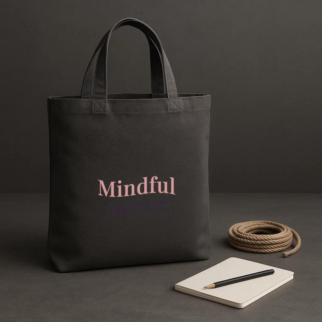 Mindful Mover Design Tote Canvas Bag - Image 2