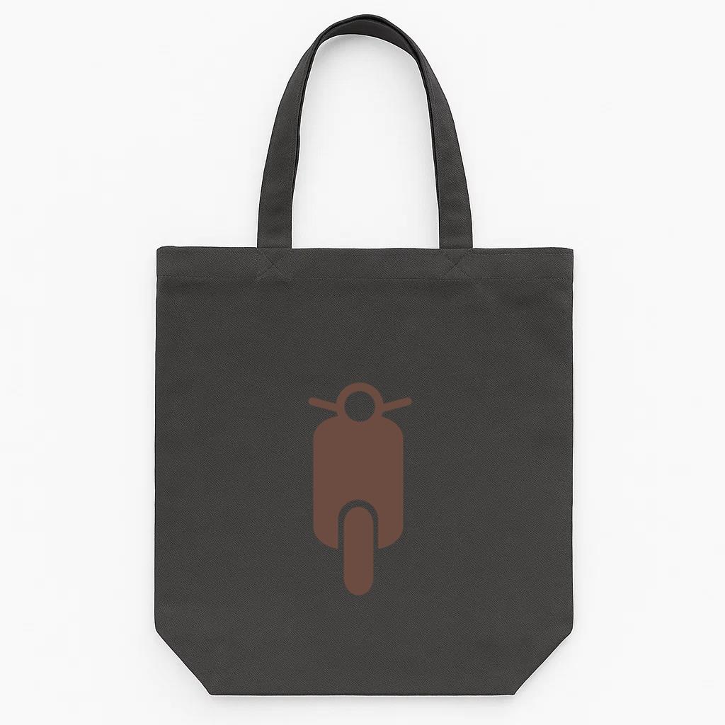 Motor Bike Icon Silhouette Tote Canvas Bag