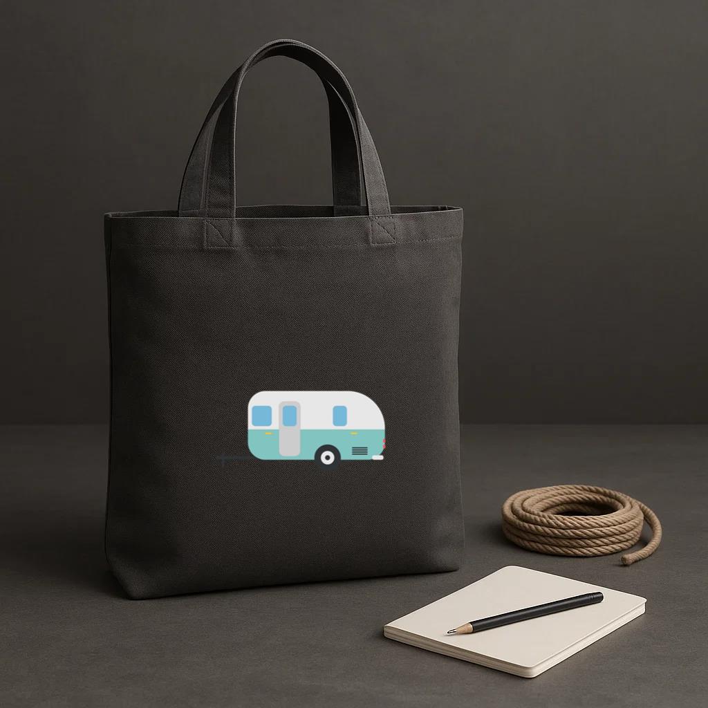 Motor Home Trailer Flat Tote Canvas Bag - Image 2