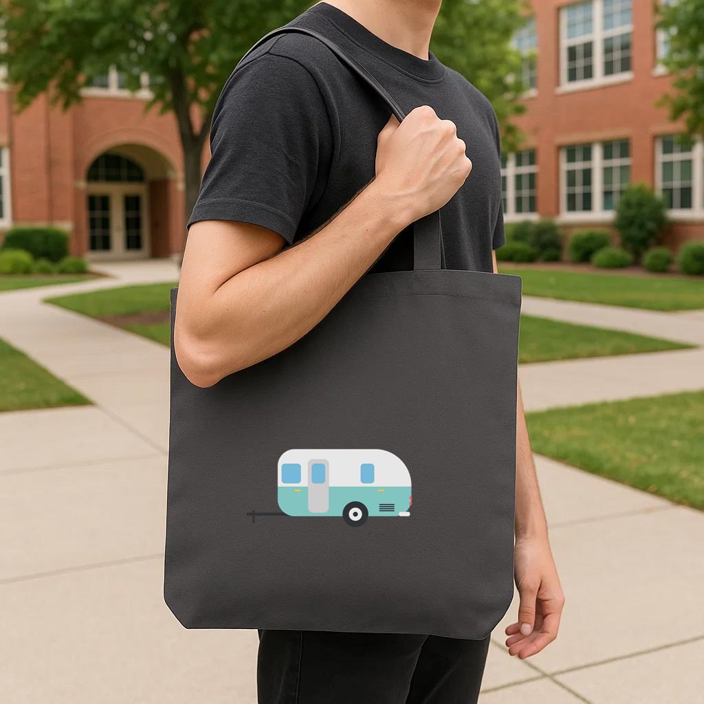 Motor Home Trailer Flat Tote Canvas Bag - Image 4