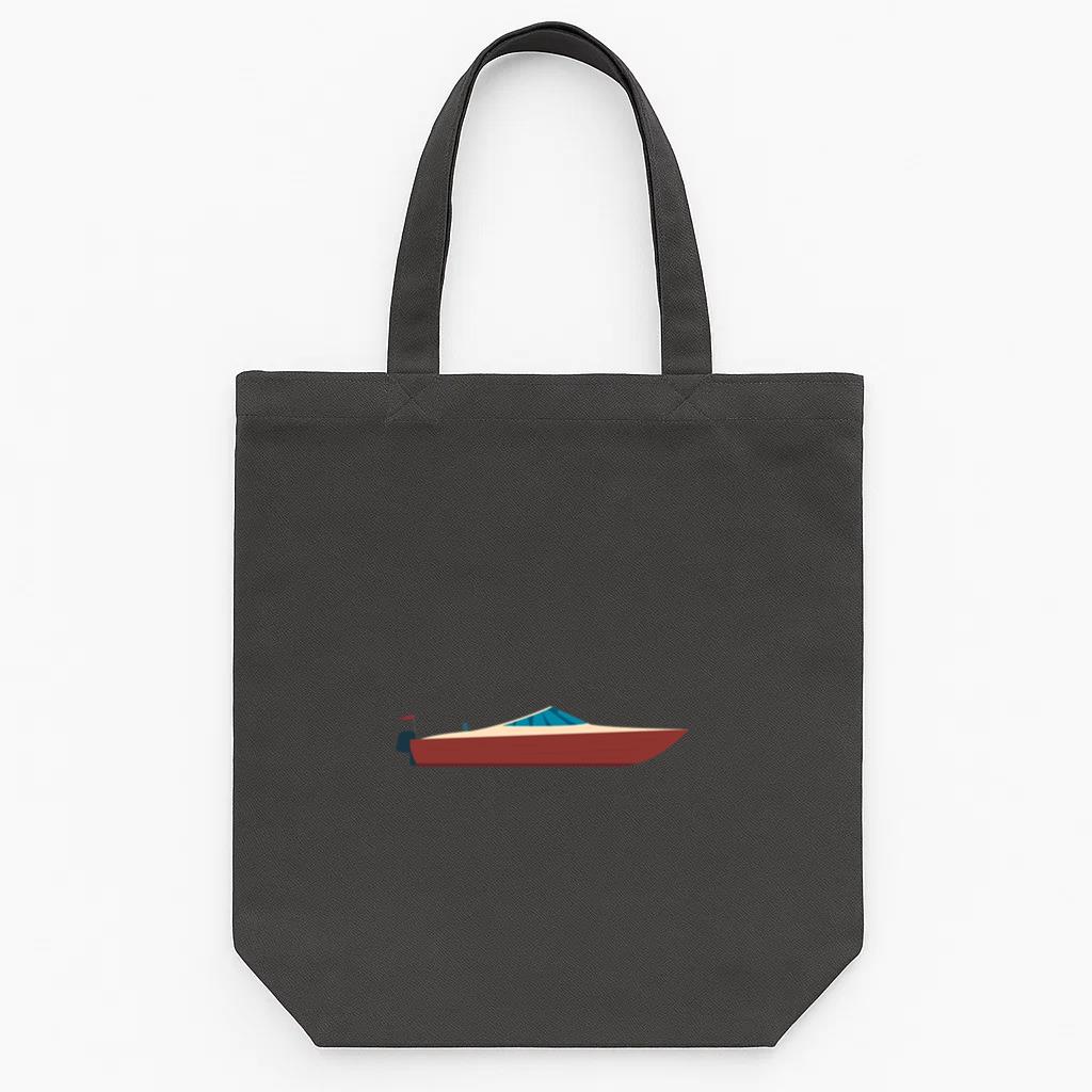 Motorboat Boat Icon Tote Canvas Bag
