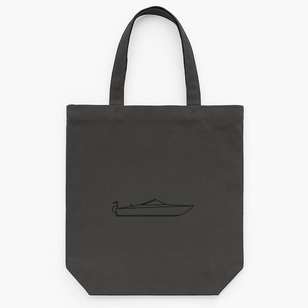 Motorboat Boat Line Tote Canvas Bag