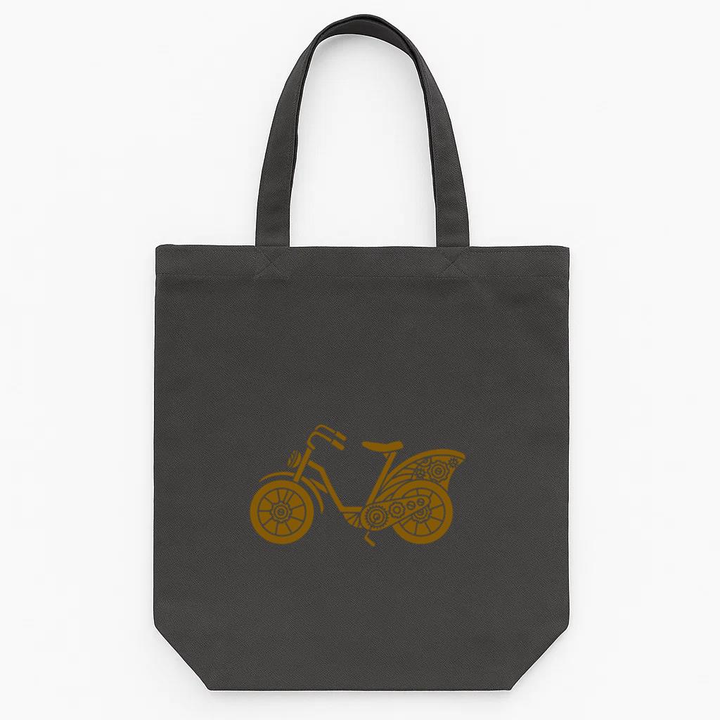 Motorcycle With Gears Tote Canvas Bag