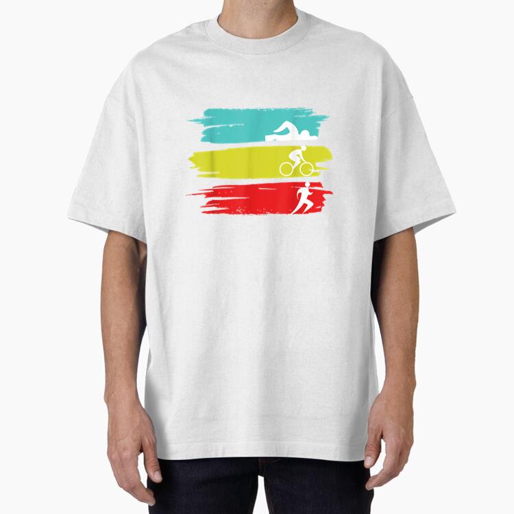 Triathlon Swim Bike Run Triathlon Oversized T-Shirt